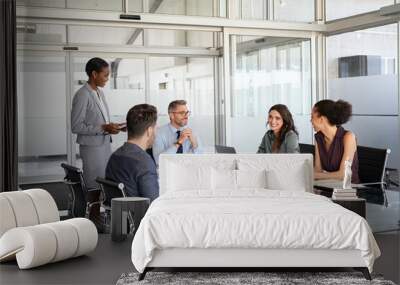 Formal business people in meeting room Wall mural